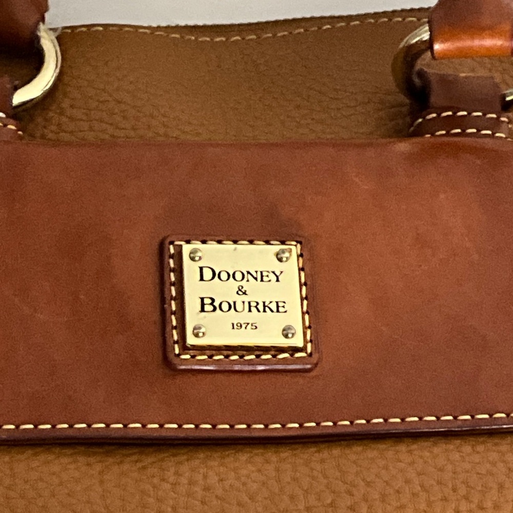 Dooney & Bourke Aubrey Pebble Leather Satchel / Shoulder Bag & Wallet, Caramel - Picture 9 of 16